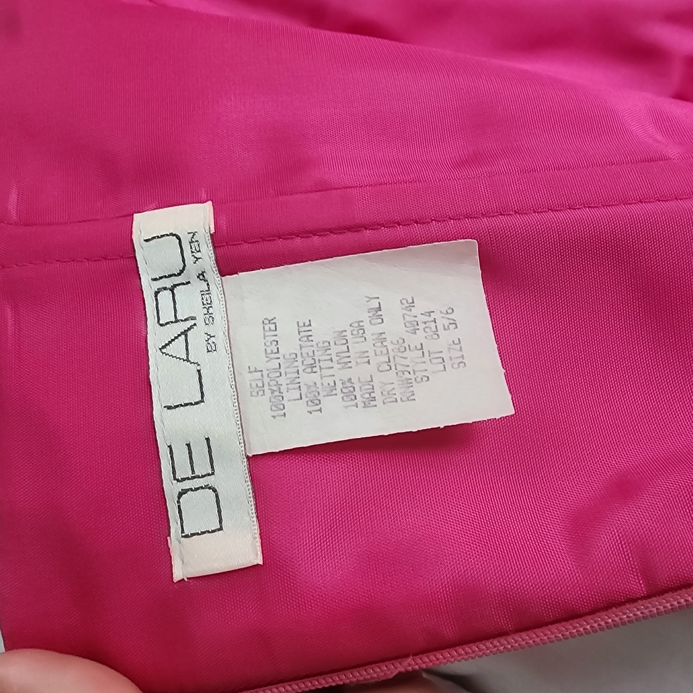 Pink Ruched Strapless Prom Gown - Picture 3 of 5